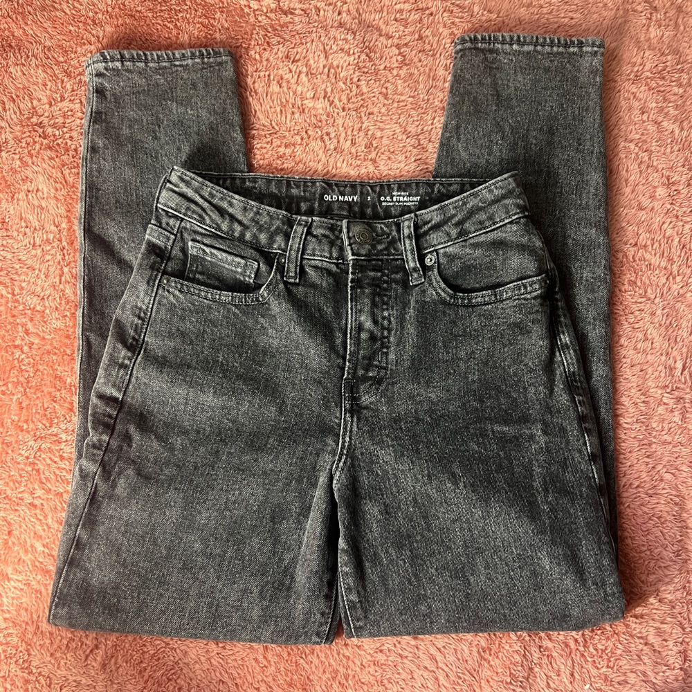 black o.g straight leg jeans